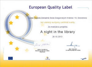Európsky certifikát kvality pre našu školu