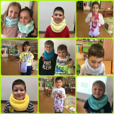 Druháci si uplietli tašky a šály